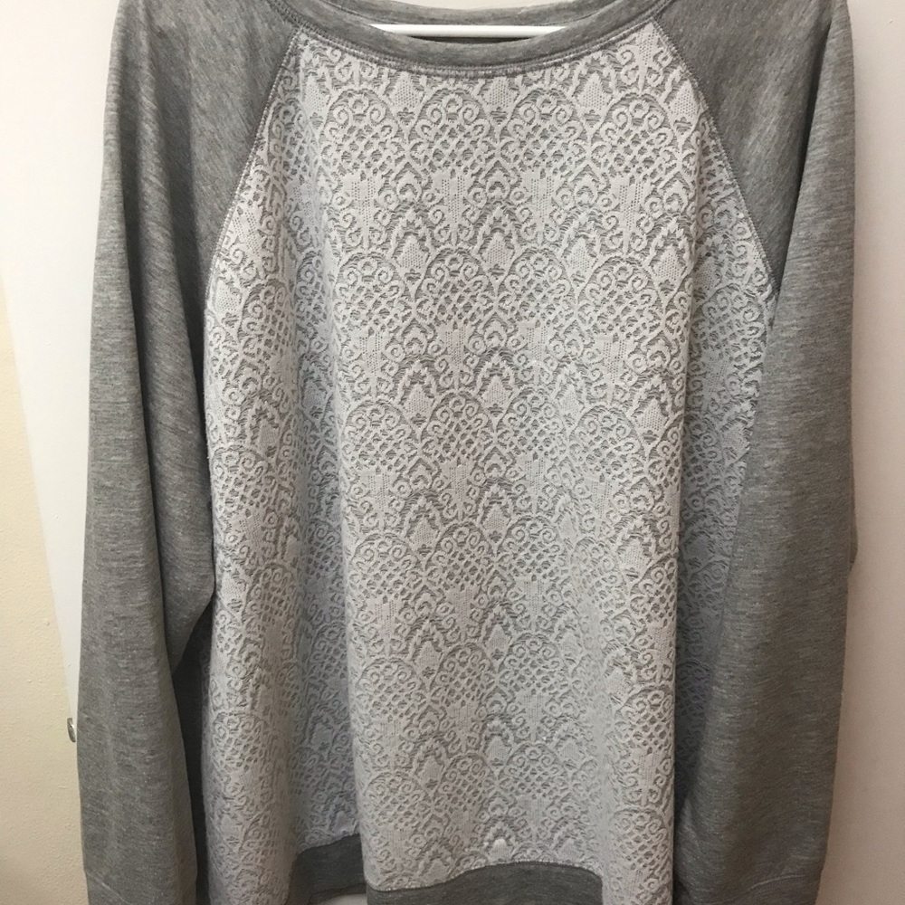 Ava & Viv 3X Lace Sweater Shirt